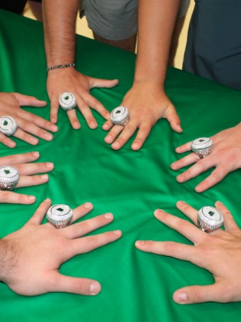 Weddington High School does it big! This is not a drill. These are the Warriors state football championship rings. The school won the chip last December