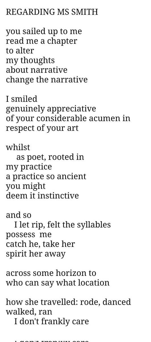 REGARDING MS SMITH #poem #poetry #zadiesmith