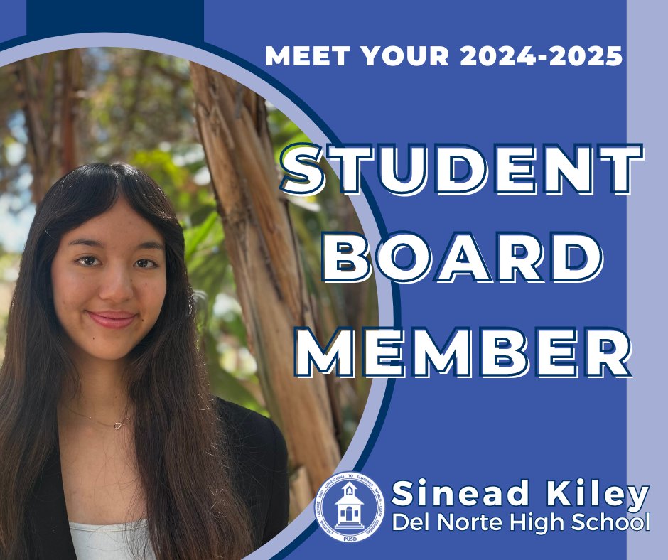 Congratulations to Sinead Kiley, a junior at @DNHSNighthawks, who was appointed by the #PowayUnified Board of Education as the 2024-25 Student Board Member. Read more about Sinead here: powayusd.com/apps/news/arti…