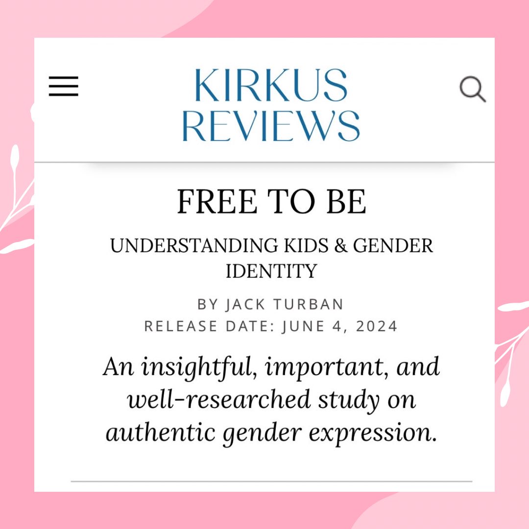 Thanks to @booksmith, you can pre-order a custom signed copy of my new book! @KirkusReviews and @PublishersWkly promise it’s not boring, doesn’t suck, & will expand the nuance with which you understand kids, gender, and maybe even yourself. booksmith.com/freetobe