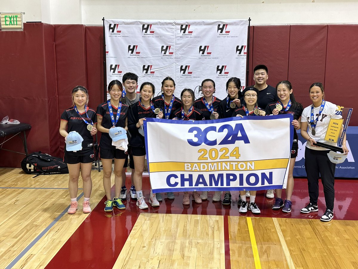 City College of San Francisco is your 2024 3C2A Badminton champions!