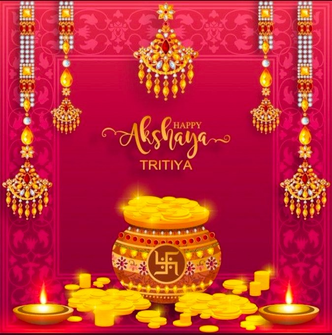 May you celebrate the auspicious day of #AkshayTritiya with joy and fervour and Goddess Lakshmi bring prosperity, happiness, and success to you and your loved ones. Happy Akshaya Tritiya! #AkshayTritiya2024 #अक्षयतृतीया