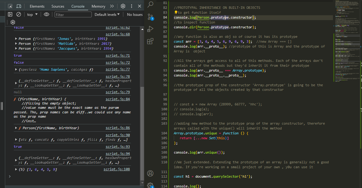 🚀Day 60 of #100DaysOfCodingChallenge🚀
Delved into prototypal inheritance on built-in objects like arrays & documents.
Understanding this is key to unlocking their potential in programming.
Excited for what's next!😊
#JavaScript #PrototypalInheritance #TechCommunity #Programming