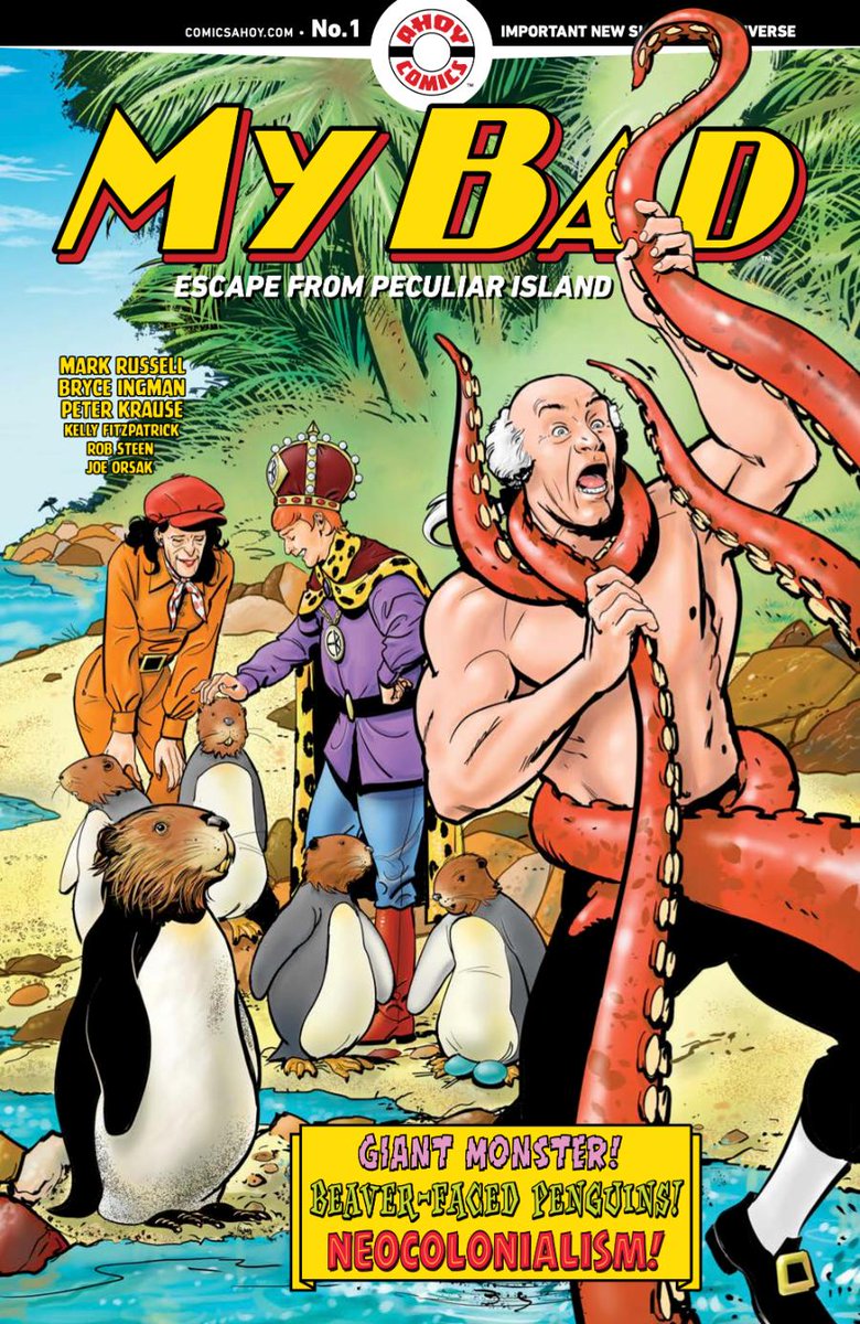 Mark Russell, Bryce Ingman, and Peter Krause’s Outrageously Sharp Superhero Spoof Returns With MY BAD: ESCAPE FROM PECULIAR ISLAND #1 @AhoyComicMags @Manruss @BryceIngman @petergkrause tinyurl.com/3m5rpjem