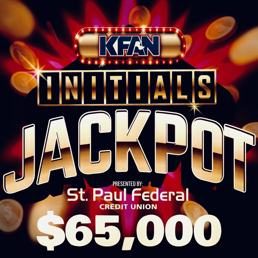 FRIDAY: @InitialsGame #516 on the @PowerTripKFAN at 8:15. One of you will have a shot at $65,000 with the amazing @StPaulFCU Initials Jackpot. Check out the @PowerTripKFAN Friday morning for all the details. 💰 $65,000 💰 LISTEN FRIDAY HERE: KFAN.com/listen