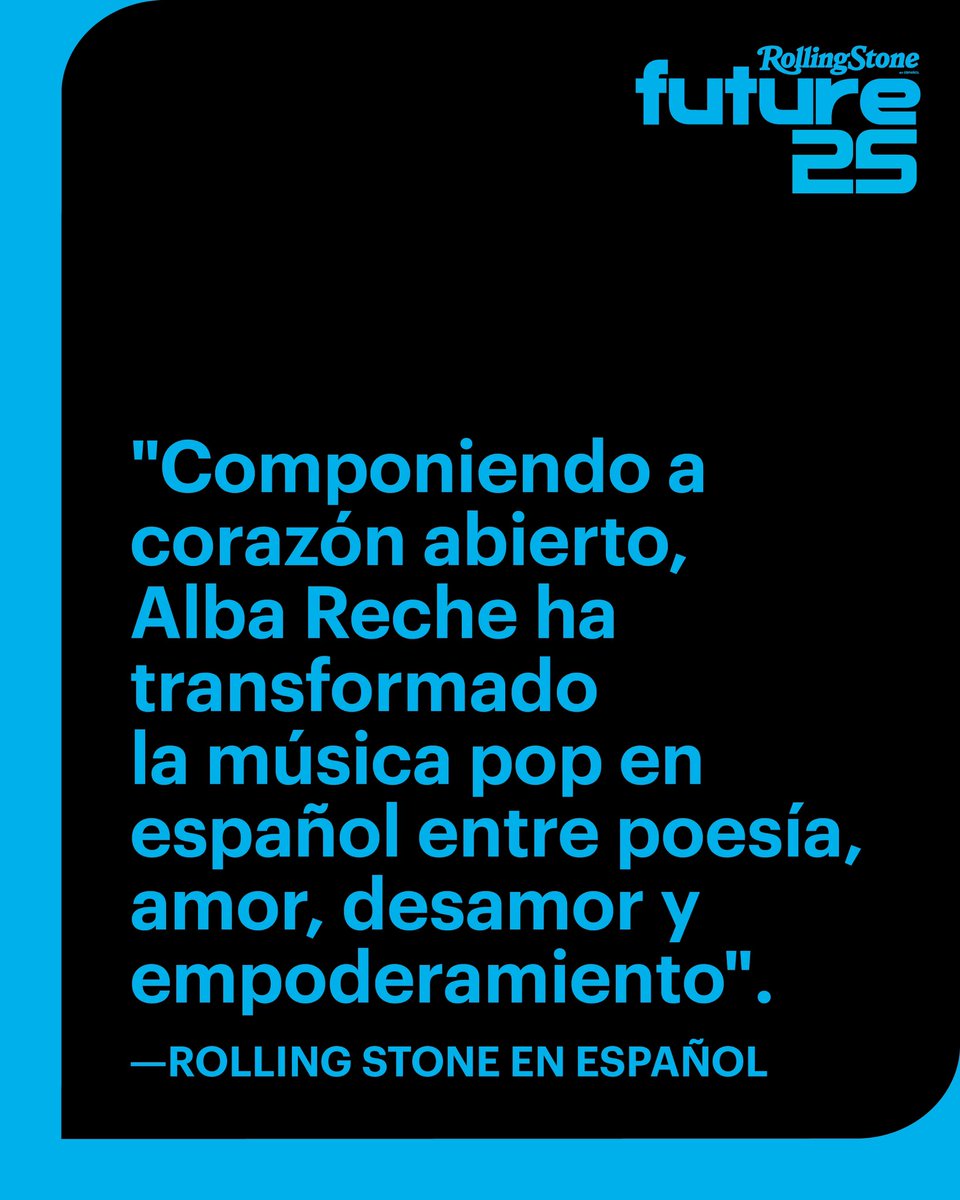 #TheFuture25: Alba Reche (@_albxreche), al ritmo de los latidos de su corazón, la española se ha convertido en un joven referente del pop alternativo. 

es.rollingstone.com/future-of-musi…

#FutureOfMusic #RollingStoneEnEspañol