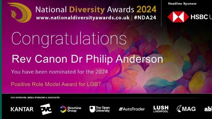 My dear mentor, @P_G_Anderson has been Nominated for award for LGBT Role Model @ndawards An unsung Hero, he is a man of Grace & remarkable Zeal - read his Bio & VOTE! 👇 nationaldiversityawards.co.uk//awards-2024/n… Plz RT @OpenTableLIV @1Body1Faith @opentablelgbt @inclusivechurch @LivCathedral