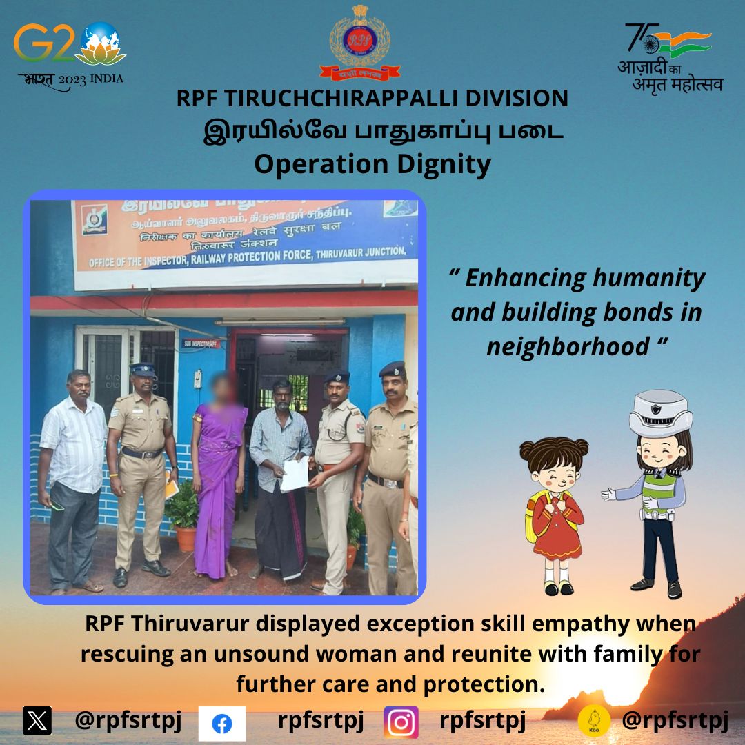 #OperationDignity   @DRMTPJ @GMSRailway  @rpfsrly  @RPF_INDIA @PoliceTamilnadu @grpchennai
