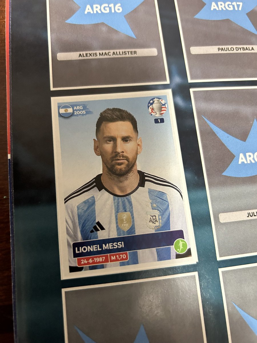 Le salió Leo Messi, Jhon @jhon_d24 ha llenado oficialmente el Album Panini de la Copa América 2024 !