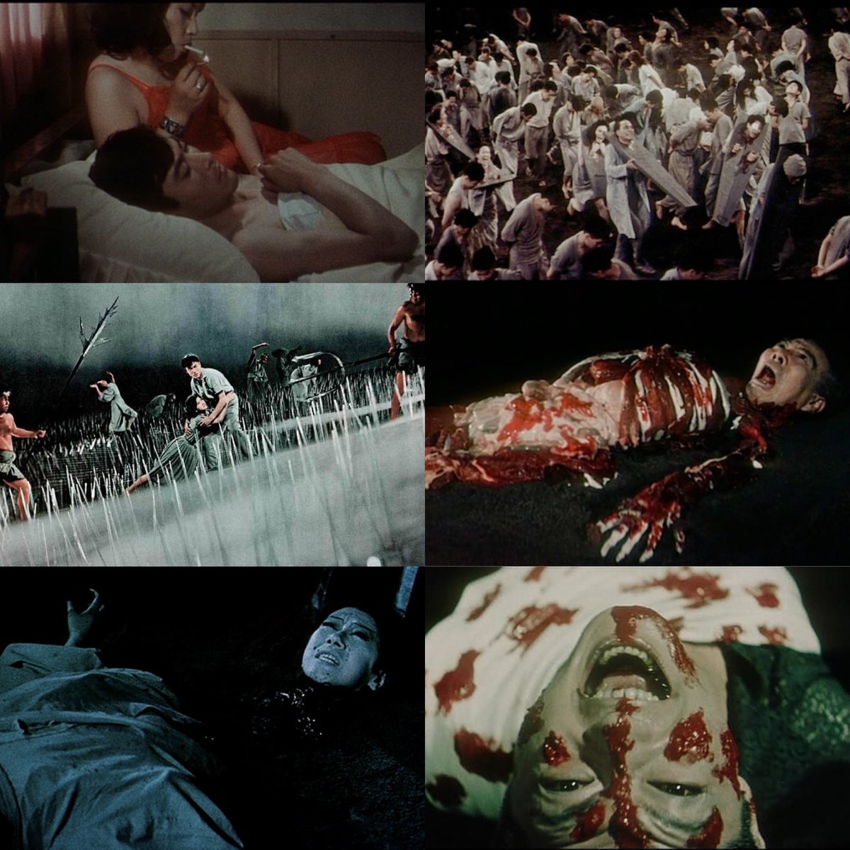 Jigoku (1960, Nobuo Nakagawa) Rivers of blood and endless tortures; one of the earliest films to feature gore.