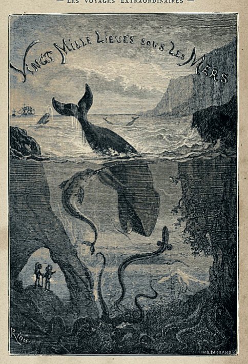 'Twenty Thousand Leagues Under the Seas', #julesverne, #illustration by Alphonse de Neville and Edouard Rio, 1871