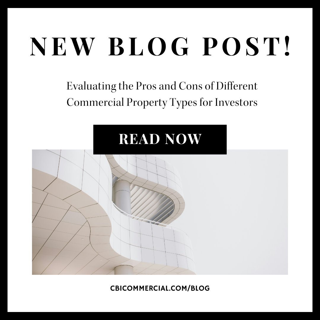 Thinking of investing in commercial property? Our new blog post breaks down the pros and cons of different property types to help you make the best decision for your portfolio. ➡️cbicommercial.com/blog/evaluatin… #CommercialRealEstate #RealEstate #RealEstateInvesting