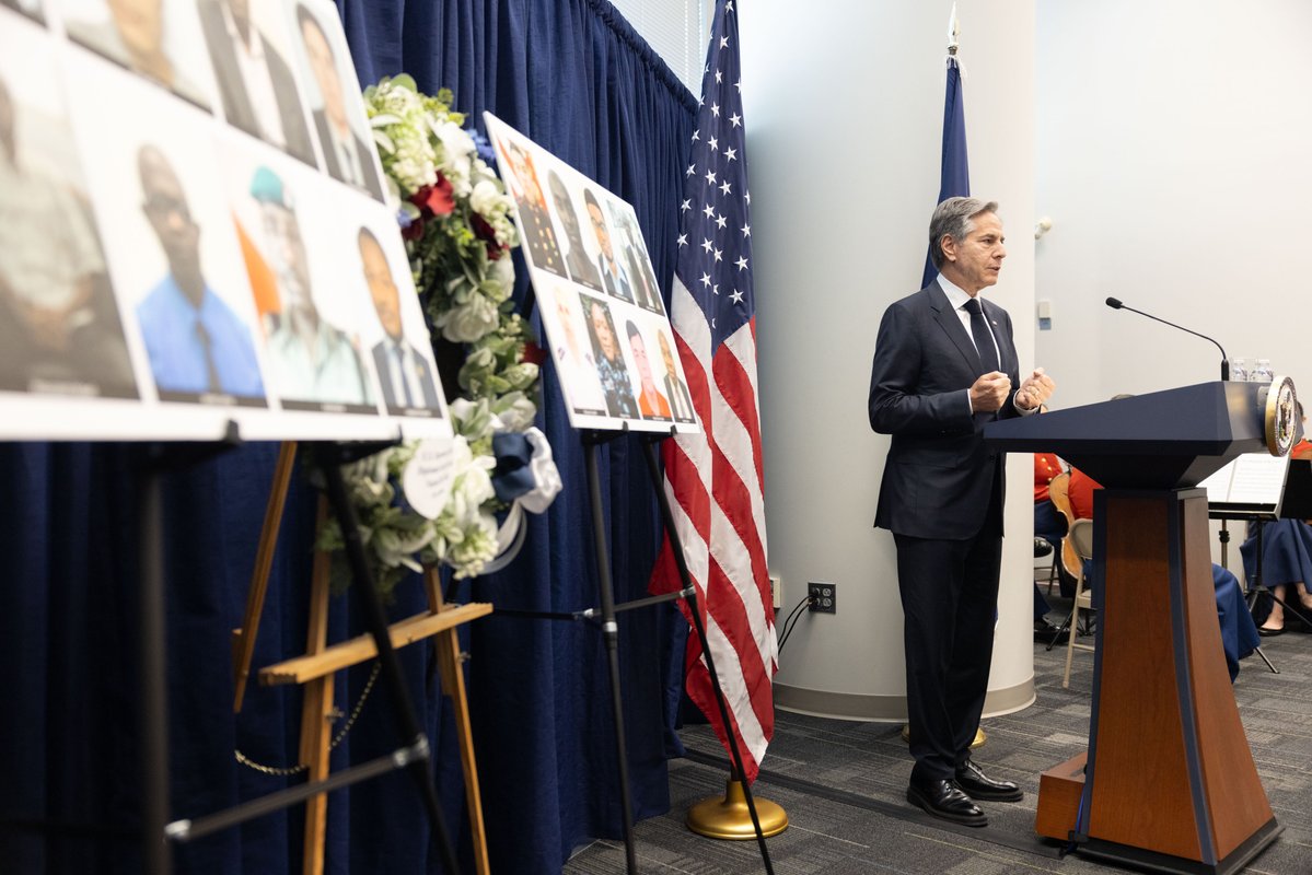 To each and every person in @StateDeptDSS, we are humbled and inspired by your service. And to the families who’ve lost a father, a wife, a brother – we can never thank you enough. But we can – and will – continue working every day to be worthy of their extraordinary sacrifice.