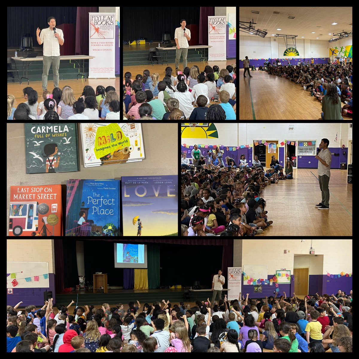 Can’t thank @FlyleafBooks and award-winning author @mattdelapena enough for coming to speak to our K-3 students today. He shared an inspiring message and read from his new book “The Perfect Place.” #EveryKidEveryDay #NHVoyagers #RepresentationMatters