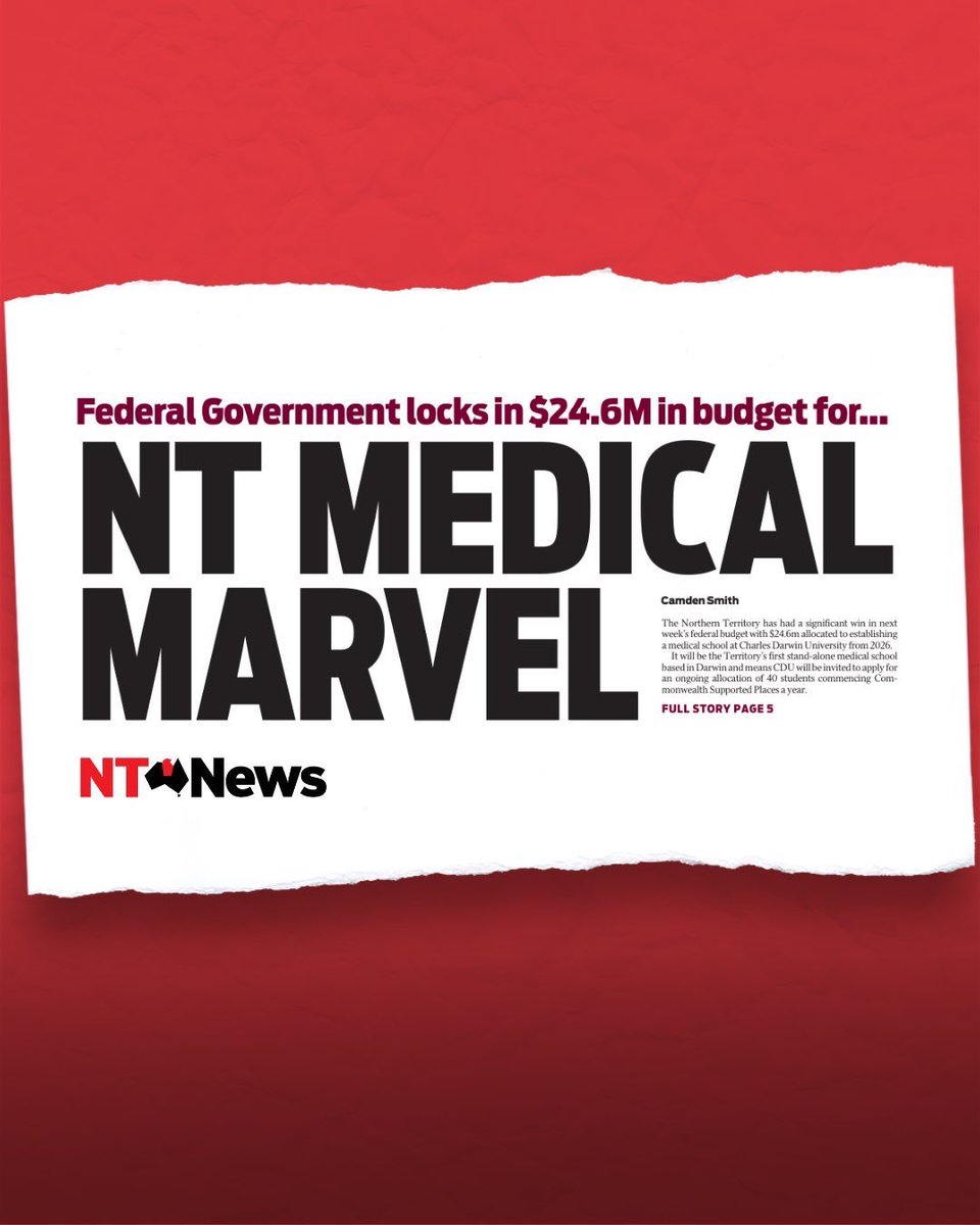 The NT is getting a new medical school 👇👇👇