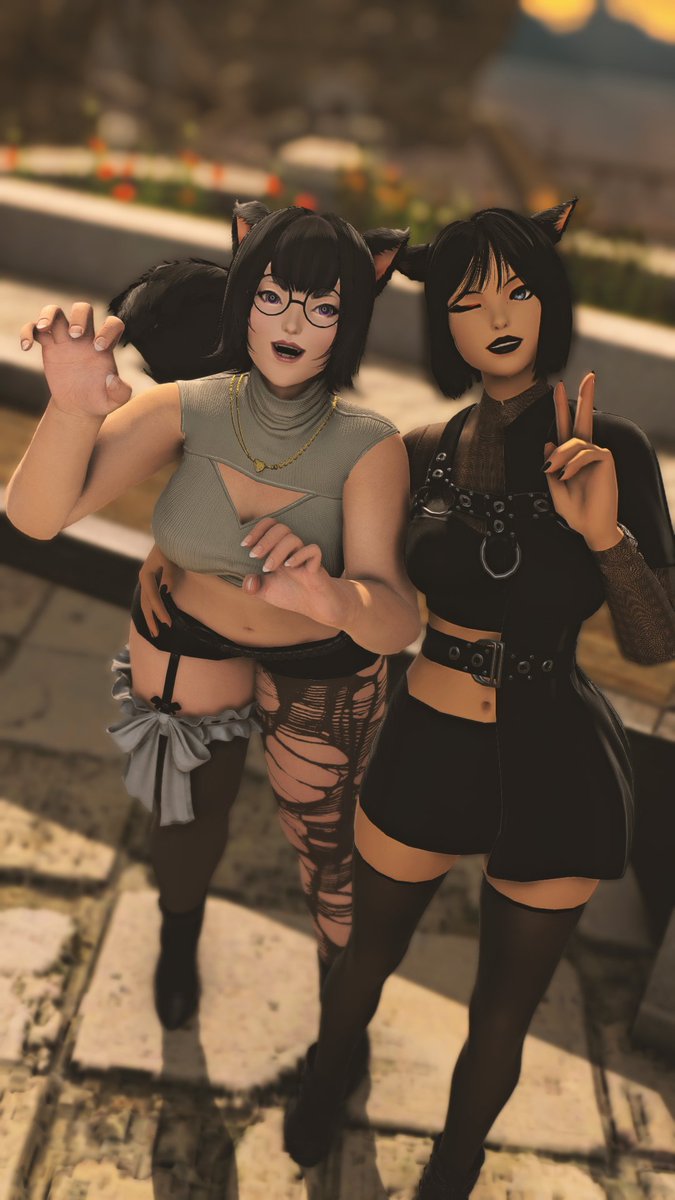 EvalynXIV's tweet photo. how do gpose again also look at my pretty wife 🖤💜 https://t.co/1s4n7Y1Mip