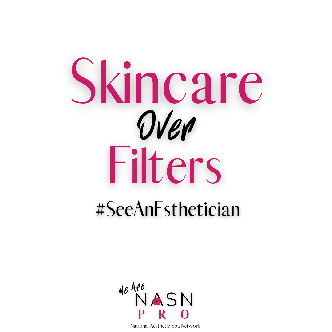 Hey beauty, #SeeAnEsthetician and your skin will glow healthier than any filter! #SkincareHack #TikTokFilter #PhotoFilters #QuoteOfTheDay #AcneHack