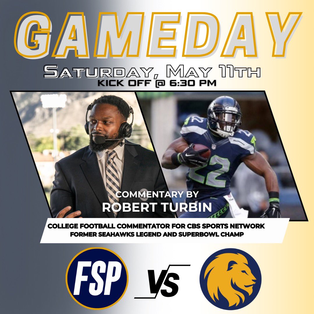 Proud of announce former Seahawk Legend, Super Bowl Champ and current College Football Commentator Robert Turbin (@RobertJTurbin ). Will be announcing our game this weekend vs the Nordic Lions! .. If you can’t make the game live make sure you tune into our stream with the link…