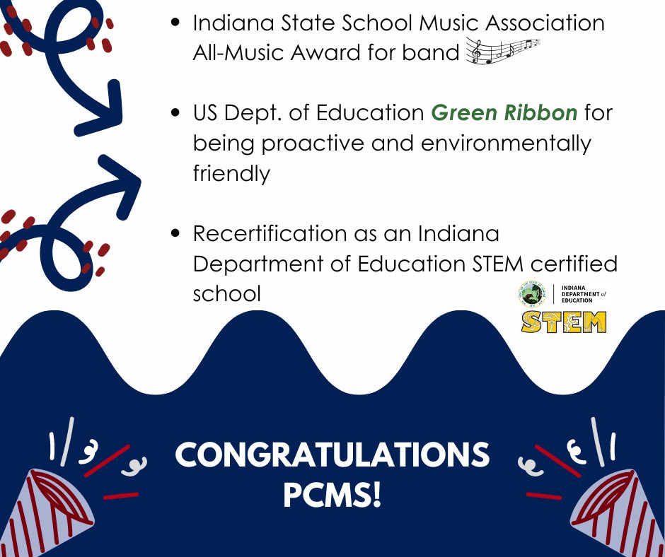 PCSCQuakers's tweet photo. We have a lot to celebrate tonight as our school year wraps up.  Before we recognize our students and teacher retirements, @pcmsquakers has earned several recognitions recently. They include everything below: https://t.co/Wc6JapeMMF