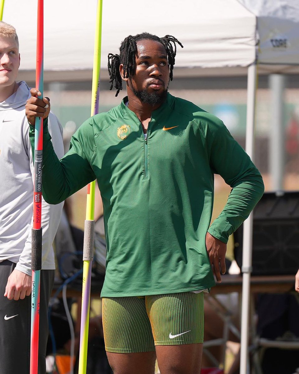 8️⃣0️⃣.0️⃣2️⃣m!!

Chinecherem Prosper Nnamdi landed a big 80.02m on his final attempt to win the men's Javelin Throw at the Big 12 Championships in Waco, Texas - his 3rd consecutive win since 2022!

He paced himself well, taking just 3 throws and winning well clear of Cameron Bates…