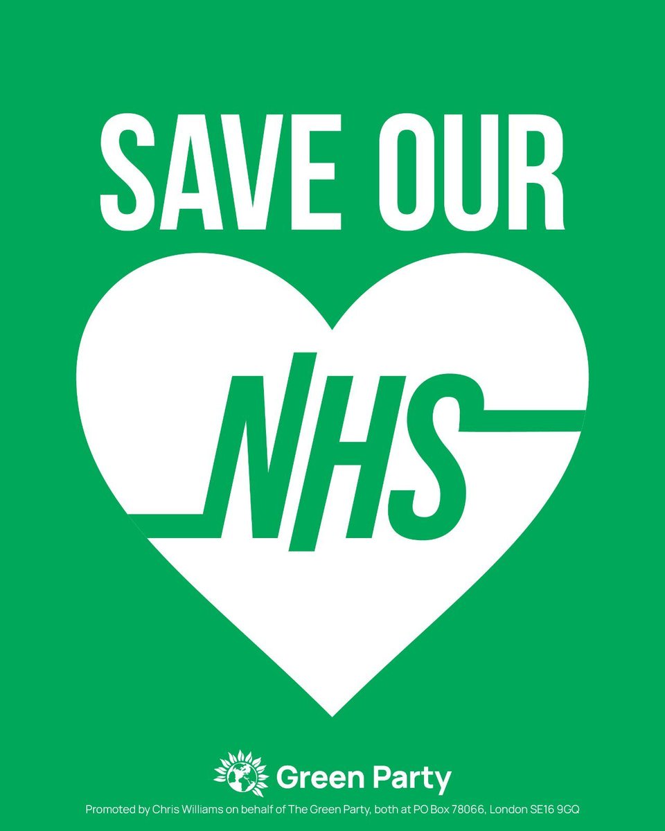 The only party who supports our #NHS is @TheGreenParty 💚

This is why it's time to #GetGreensElected and #VoteGreen 💚
join.greenparty.org.uk

@bbcquestiontime
#BBCQT