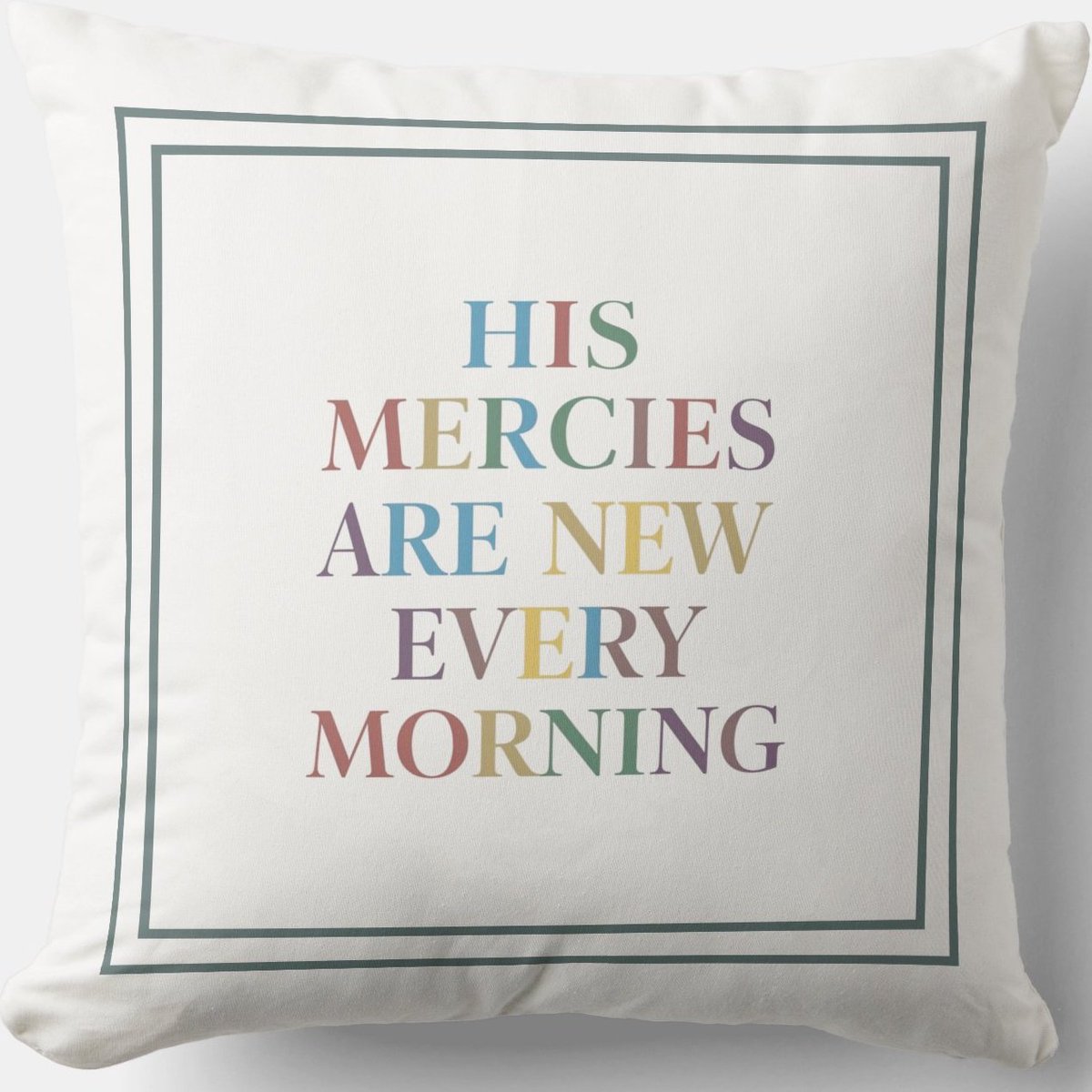 His Mercies Are New Every Morning #Cushion zazzle.com/his_mercies_ar… Throw #Pillow #Blessing #JesusChrist #JesusSaves #Jesus #christian #spiritual #Homedecoration #uniquegift #giftideas #MothersDayGifts #giftformom #giftidea #HolySpirit #pillows #giftshop #giftsforher #giftsformom