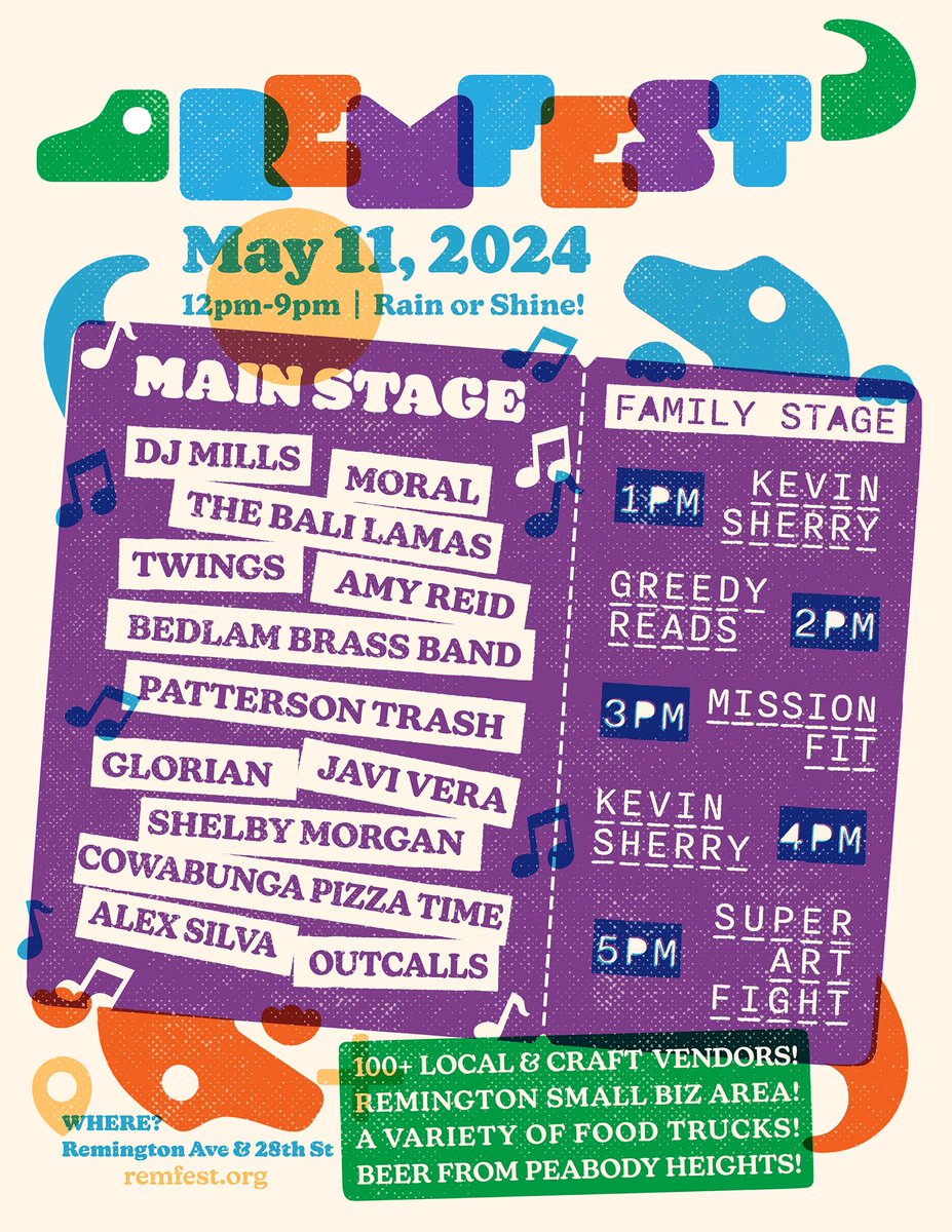 Hey @BaltimoreBanner!  You should add Remfest to your weekend roundup! Saturday May 11th!