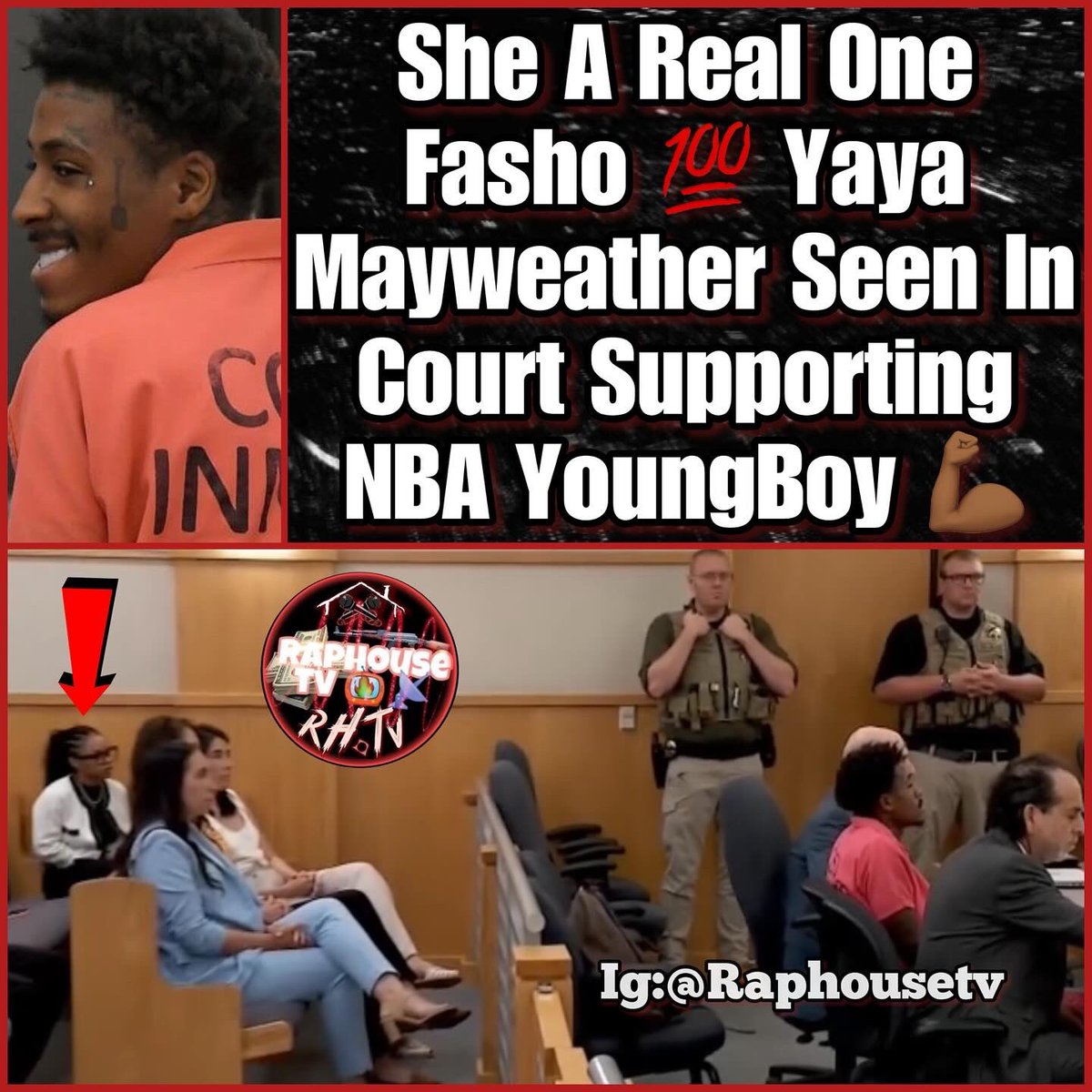 She A Real One Fasho 💯 Yaya Mayweather Seen In Court Supporting NBA YoungBoy 🫱🏽‍🫲🏾