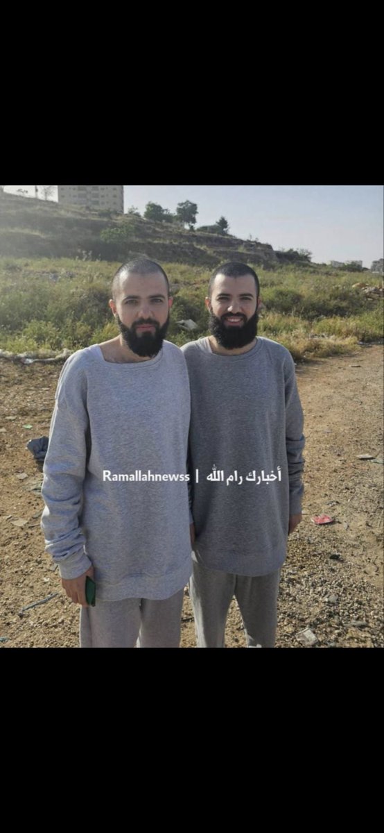 🚨 The IOF abducted the two freed brothers, Zaher and Taher Aqab Radi, from Al-Lubban Al-Gharbi, Ramallah, a week after their release from zionist prisons.