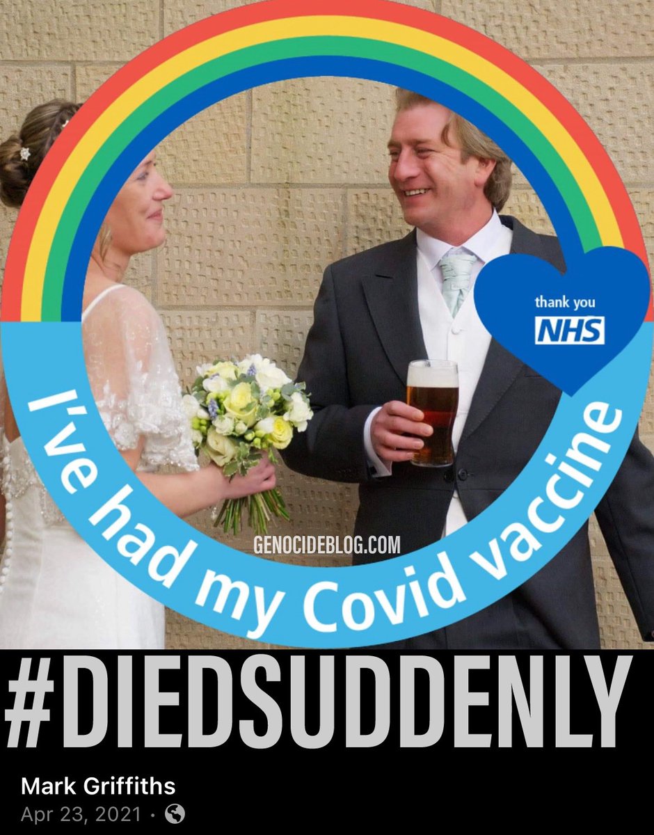 Mark Griffiths 💉🪦 #FullyVaccinated #DiedSuddenly (May 2024) 🏴󠁧󠁢󠁥󠁮󠁧󠁿 England “I’ve Had My Covid Vaccine!” “I am heartbroken to share the news that my wonderful husband Mark passed away unexpectedly on the 2nd May.“ CovidBC.me