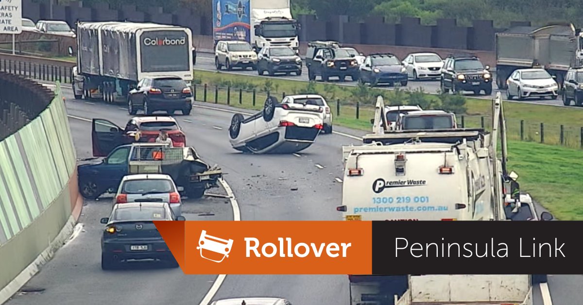 Left lane closed northbound on Peninsula Link between Skye Road and Frankston-Dandenong Road, following a collision. Avoid delays by detouring through Frankston via the Moorooduc Highway or Cranbourne Road to reach the Frankston Freeway. #victraffic