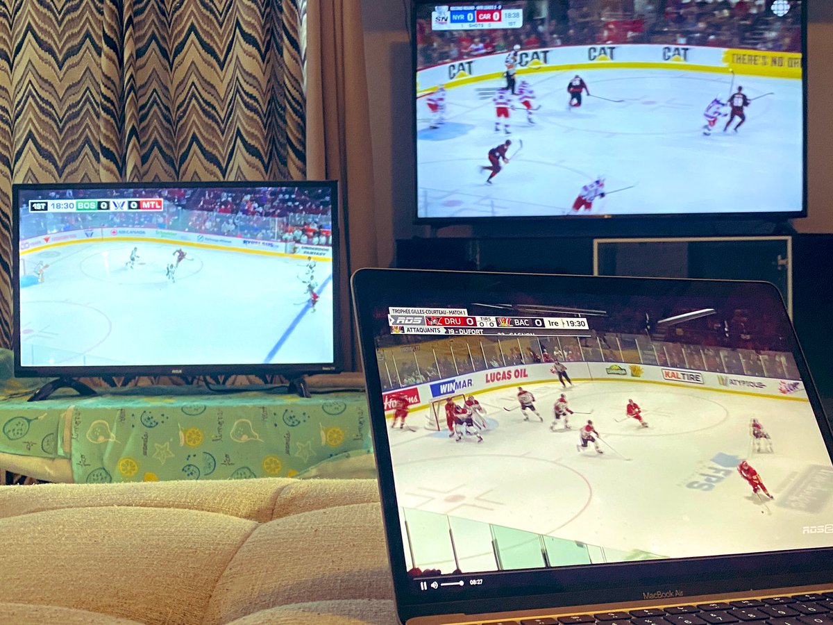 Too many playoff hockey games happening at the same time 😵‍💫 #nhl #pwhl #qmjhl