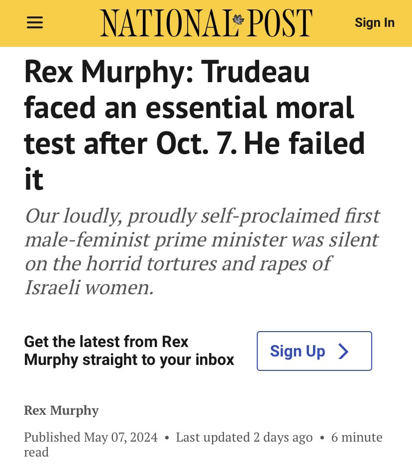 I hope we can all take small comfort in knowing that Rex went out with the same piss and vinegar that defined his career. Read his final, blistering verdict on our prime minister’s moral turpitude if you haven’t already: nationalpost.com/opinion/rex-mu… #RIPRex