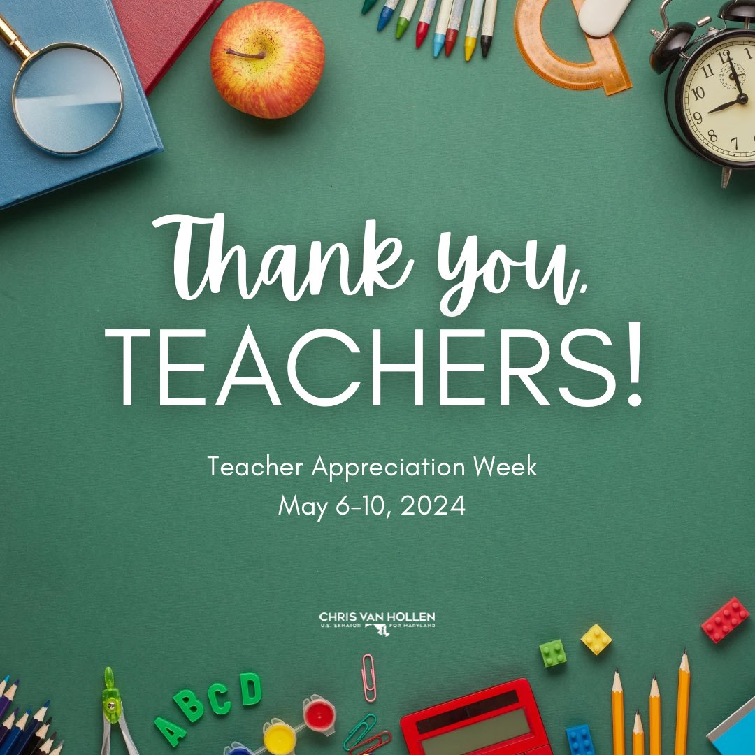 Teachers in MD and across the country help shape countless lives every day — supporting the next generation of leaders, innovators, entrepreneurs and beyond.   While they earn our gratitude every week, on #TeacherAppreciationWeek especially we’re thankful for all our teachers do.