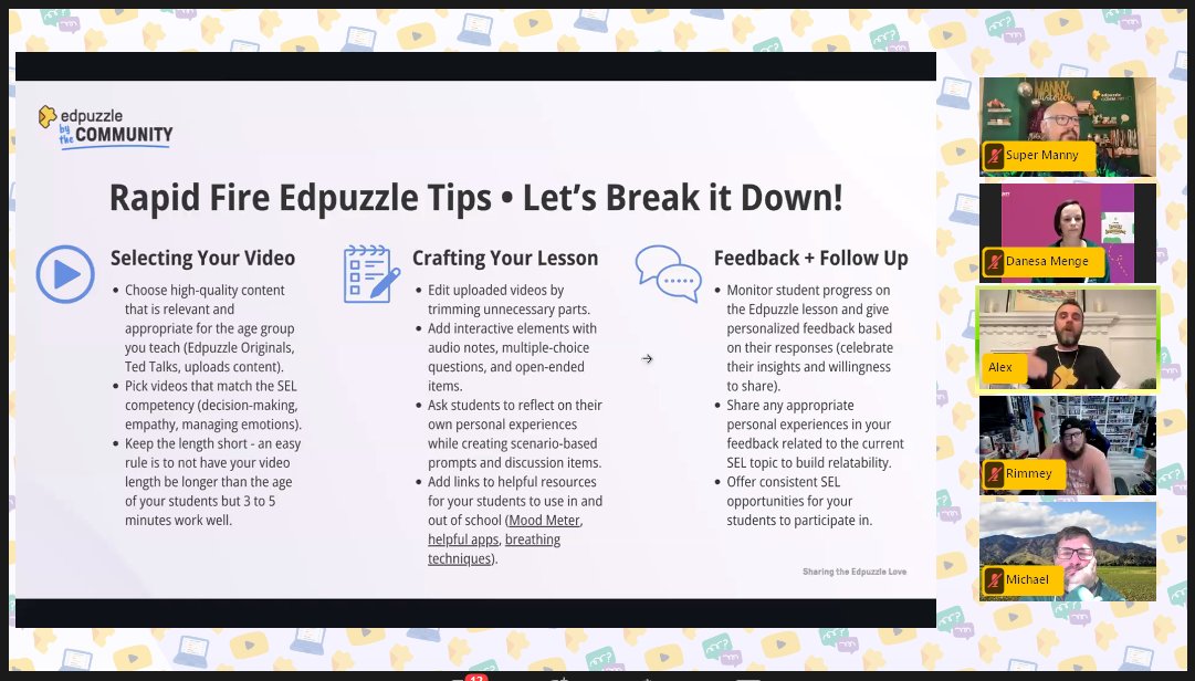 The ABSOLUTE @edpuzzle Ambassador Mr. Alex is ROCKING, as always!
A massive THANK YOU for sharing your Edpuzzle #TopTips!