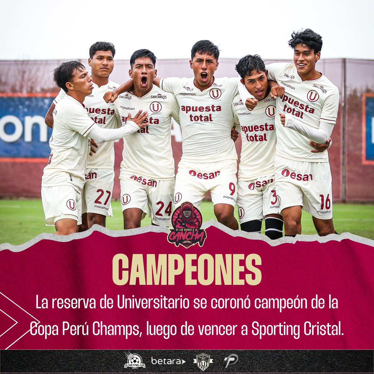 LA GLORIA ES CREMA 🗣️

@MenoresU venció a Sporting Cristal en la final de la Copa Perú Champs, y se coronaron campeones 💛❤️

#delasgradasalacancha #ydaleu #universitario #Liga1 #ydaleucampeon #Los100DelÚnicoGrande