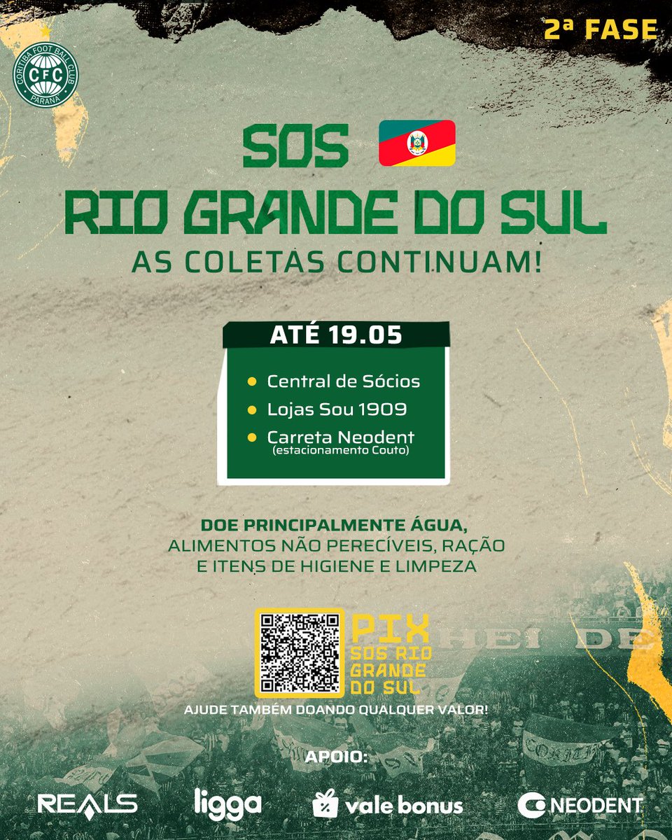 A solidariedade não tem fim! Estamos estendendo nossa campanha de doações para as vítimas das enchentes no Rio Grande do Sul! A partir de hoje, o foco será na arrecadação de água, mas continuamos recebendo alimentos não perecíveis, ração, produtos de higiene e limpeza. A segunda