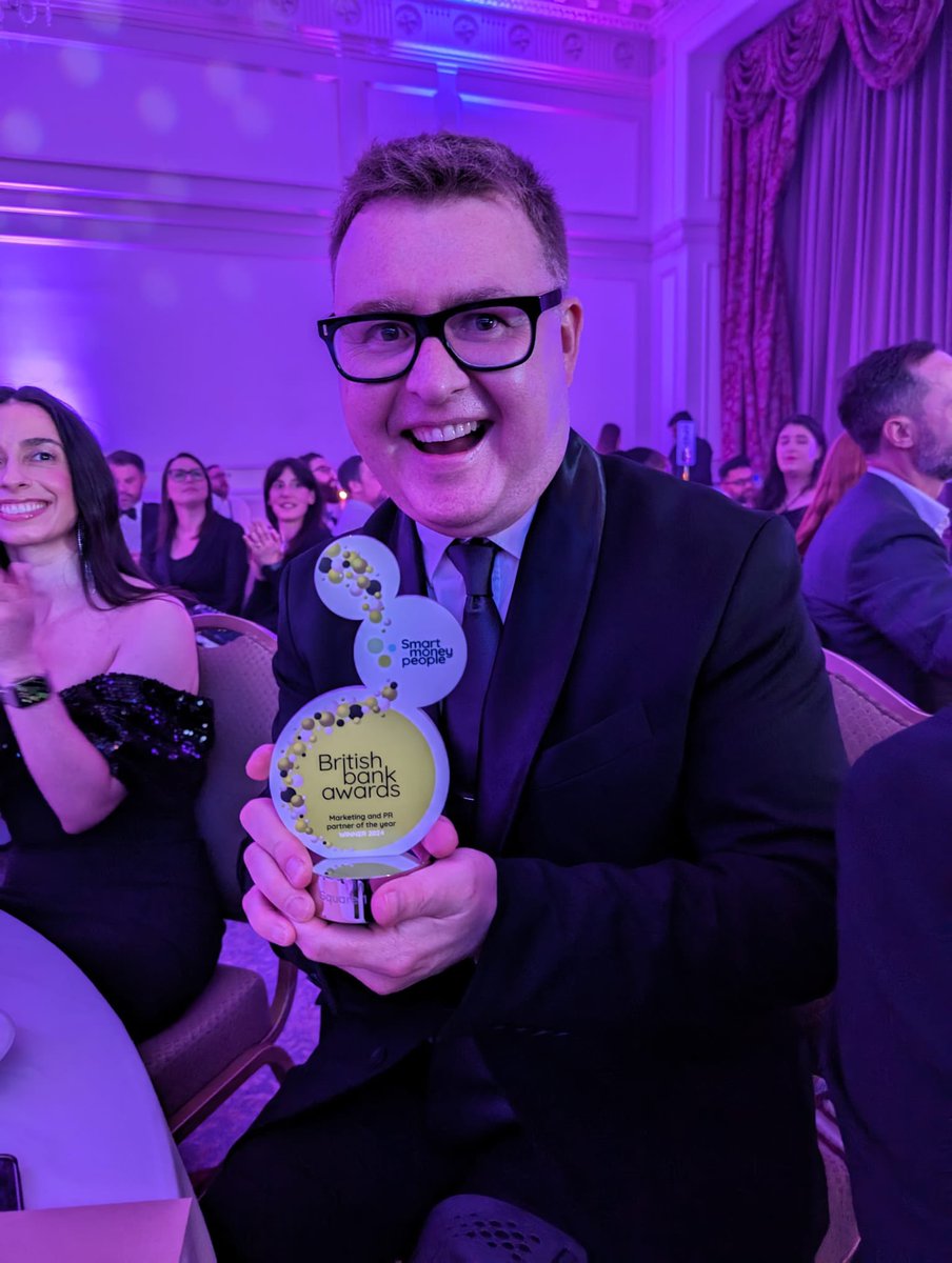 🙌 Best Marketing and PR partner goes to @sq1_media in the @BritBankAwards - thank you to everyone who voted for us 🤩🥳