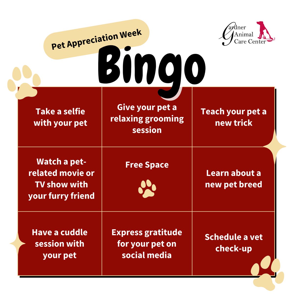 🎲 It's Pet Appreciation Week! Who's ready for a round of Bingo with their furry friends? 🐶🐱 #PetAppreciationWeek #PetBingo #FurryFun