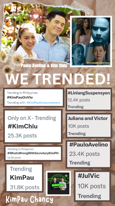 Morning ☕ Thank you so much fam for tweeting with us! We trended! All the efforts are appreciated! See you on our next TP! #WhatsWrongWithSecretaryKimPH #LinlangTheTeleseryeVersion Kim Chiu and Paulo Avelino #KimPau #PauloAvelino #KimChiu @prinsesachinita @mepauloavelino