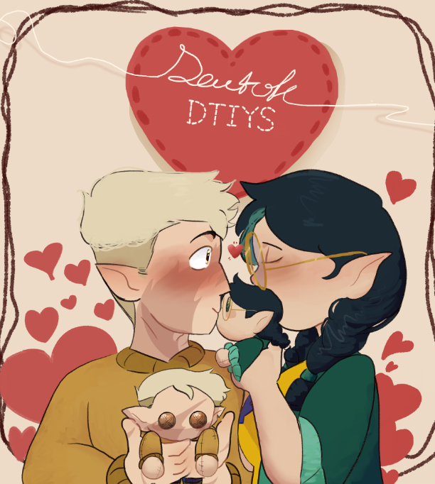 #DawtokDTIYS #huntlow :3 this was SO MUCH FUN AND SO CUTEEE!!! :333 I HAD SO MUCH FUN DRAWING THIS also drawing the hunter and willow plushies were SO MUCH CUTENESSS