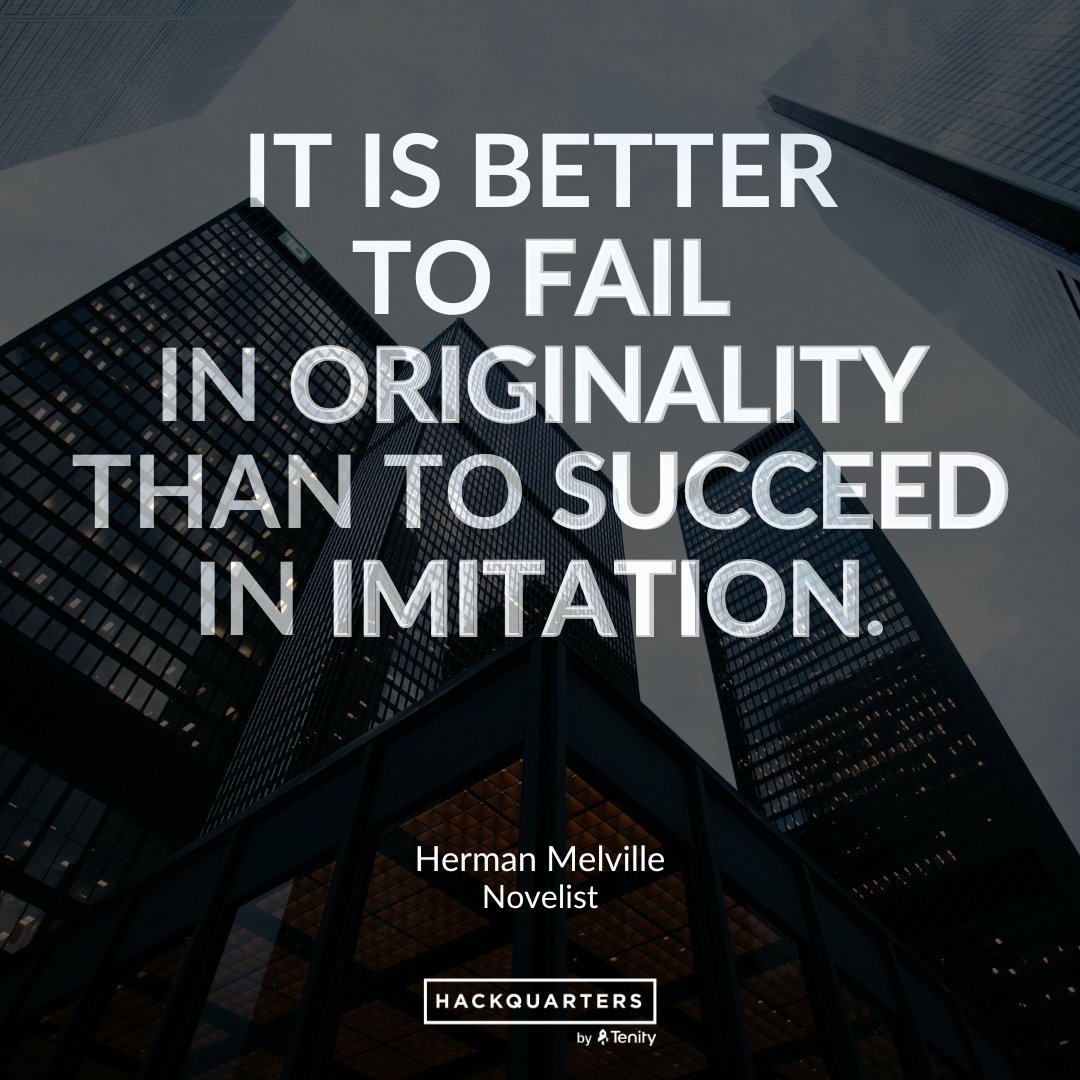 Embracing Originality: The Path to Genuine Success 🚀 'It is better to fail in originality than to succeed in imitation.' — Herman Melville