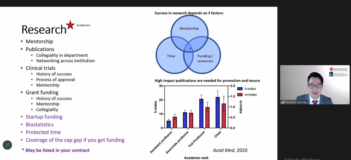 Just a phenomenally informative talk by 🌟 @NicholasZaorsky from @UHhospitals @CWRUSOM on evaluating practices during the #jobsearch. Great info for our @UofURadOnc residents during their career development series! 💪🏽🔥Thank you! 🙏🏽 #radonc #KnowledgeIsPower