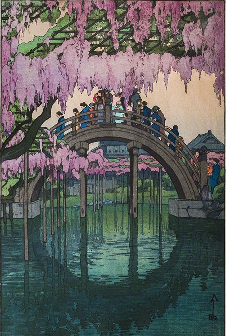 Yoshida Hiroshi Kameido Bridge from the series Twelve scenes of Tokyo, 1927