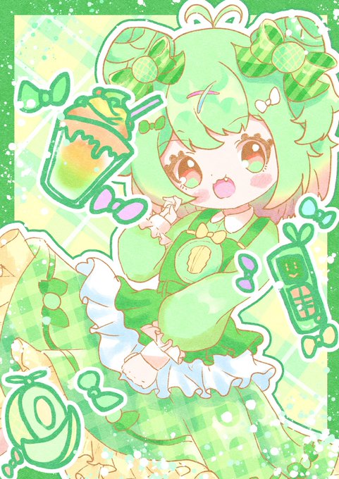 「green dress hair bow」 illustration images(Latest)