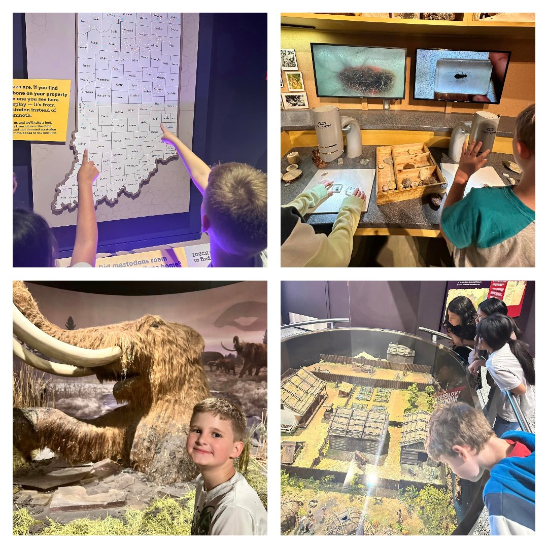 Field trips have been part of hands-on learning for our students for a long time! 🚍🐾 ✨🕰️ This #ThrowbackThursday features a 7th grade 1955 Chicago trip - alongside photos taken this week of our @SuncrestElem 4th graders at the @IndianaMuseum! #fieldtrip #TBT #hotdoghistory