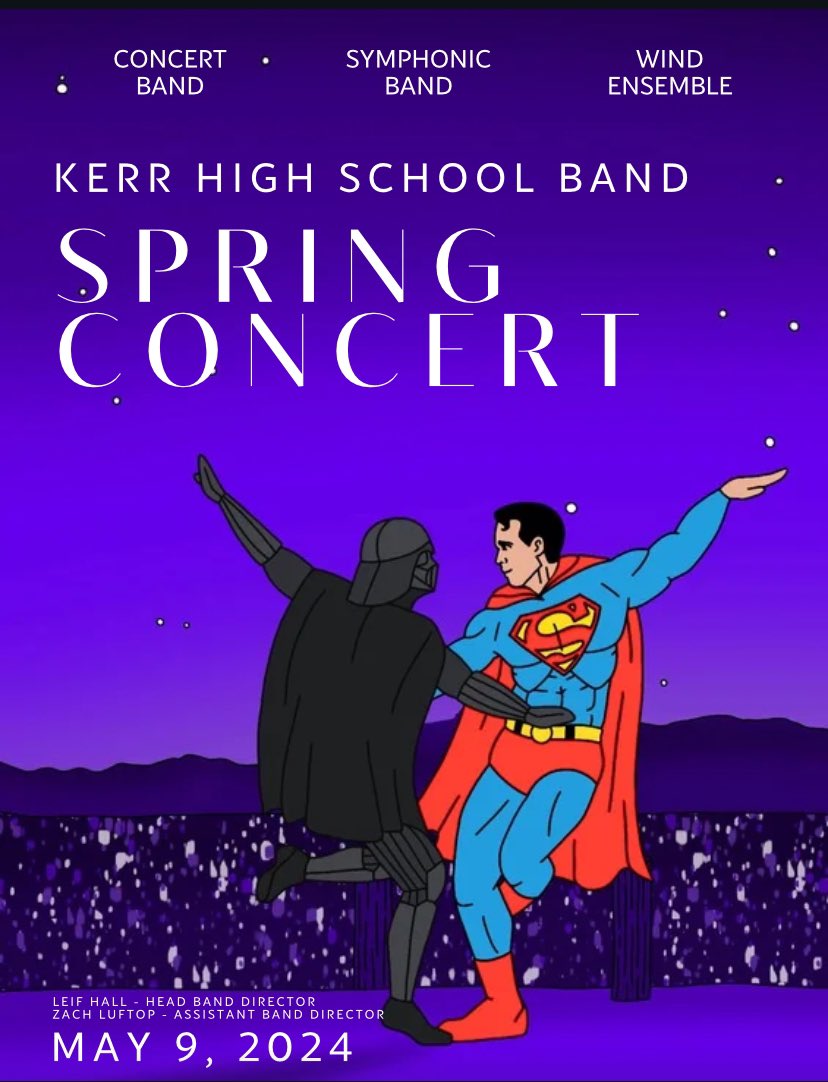 Kerr Band’s Spring Cncert starts in a few minutes!