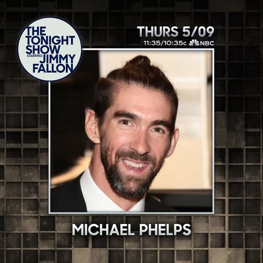 📺 @MichaelPhelps joins @jimmyfallon tonight on @FallonTonight. 🙌 Tune in at 11:35 pm ET. #FallonTonight