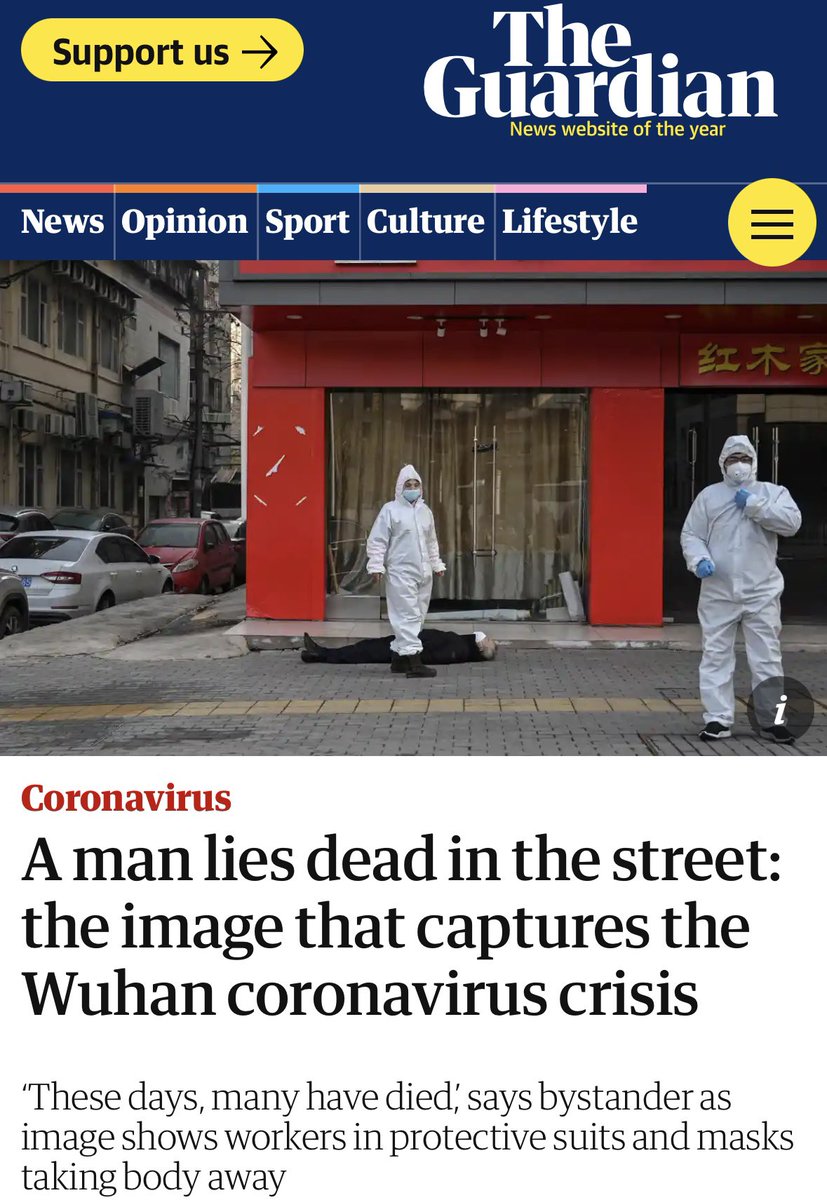 The date of this Guardian newspaper headline and photo: January 2020. The alarm bells of global media bullshit were already ringing.