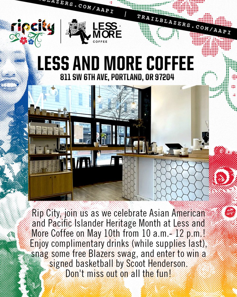 Enjoy some ☕️ on us! Join us as we celebrate Asian American and Pacific Islander Heritage Month at Less and More Coffee on May 10th from 10AM - 12PM!